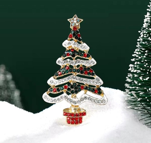 Christmas tree star - christmas, brooch