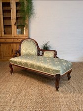 Victorian Rosewood Chaise Longue – 19th Century