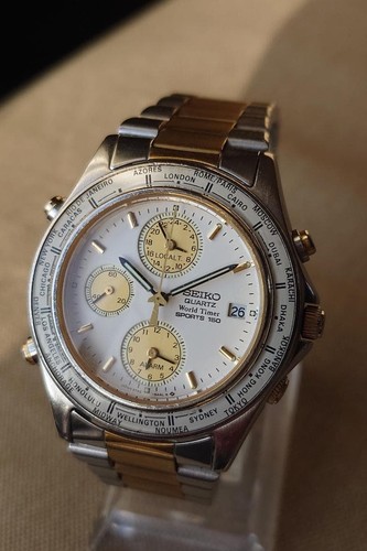 Seiko world timer 5t52 - seiko, 5t52-6a50