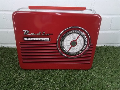 Retro style radio biscuit tin - retro,