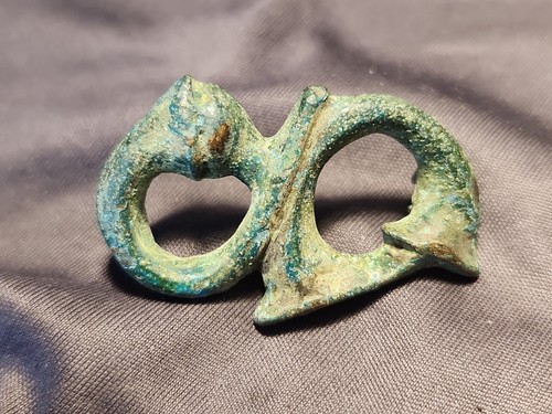 Roman bronze brooch snake - roman,