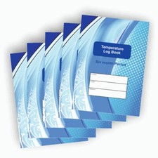 Temperature Log Book Fridge/Freezer six month record for caterers PACK OF 5