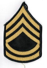 US Army SFC E-7 Sergeant First Class rank insignia patch Cold War