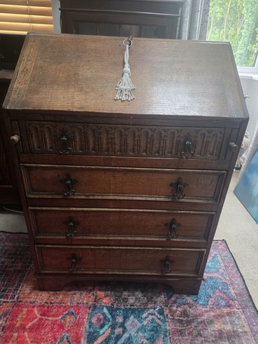 Old charm oak bureau - old, writing