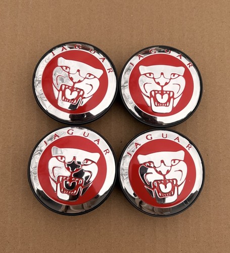 Genuine jaguar red wheel badge - jaguar,