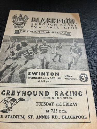 Vintage rugby league programme - vintage,