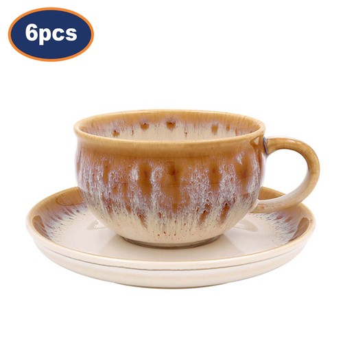 Cup saucer set of 6 - cup, &