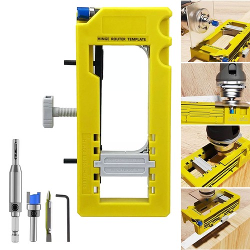 Door hinge routing jig stable - door,