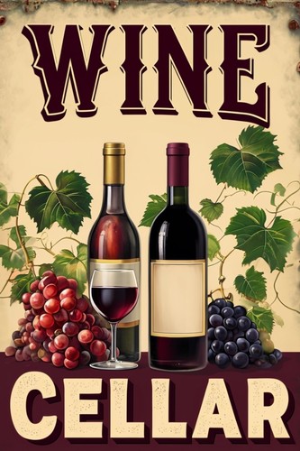 Wine cellar metal sign - cellar, sign,