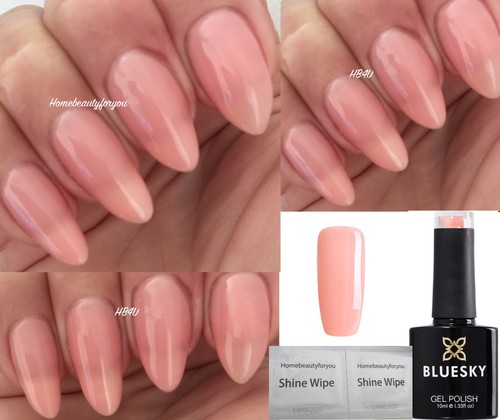 Bluesky gel nail polish - polish, nude