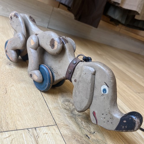 Vintage wooden pluto - pluto, dog