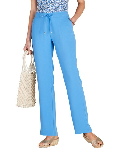 Ladies crinkle crepe trouser - crepe,