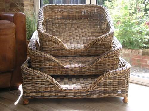 Extra large wicker dog bed