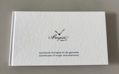 Breguet certificate origin - of,