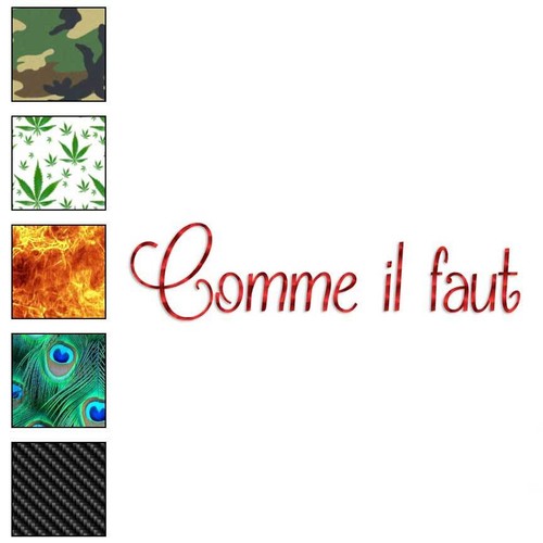 Comme faut french - comme,