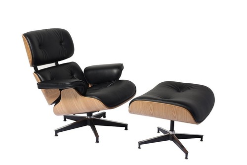 Lounge chair ottoman - lounge, black