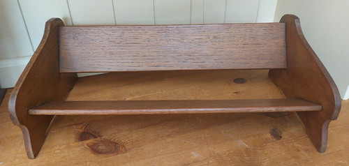 Vintage oak book trough rest - vintage, trough,