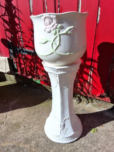 Vintage white ceramic raised - vintage,