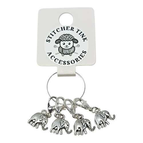 Elephant stitch marker - elephant,