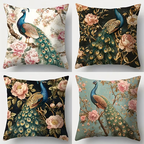 Peacock cushion covers - peacock,