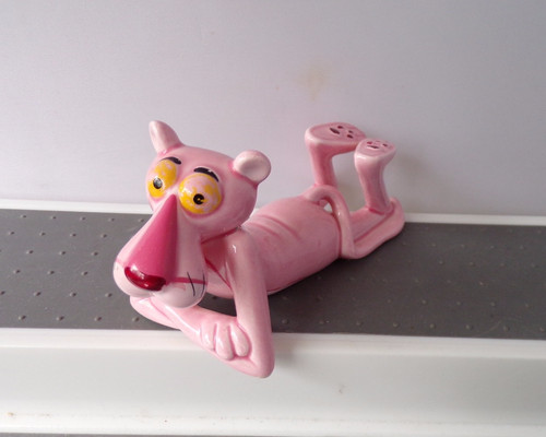 Vintage pink panther ceramic - pink,