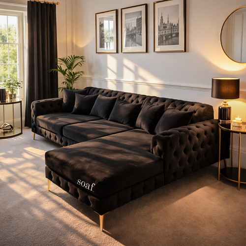 Chesterfield chaise sofa - chaise,