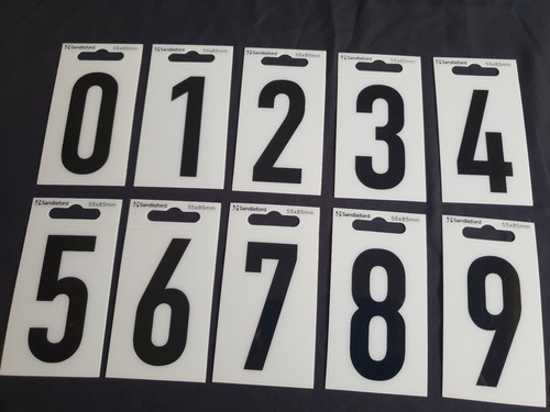 Self adhesive house number - house,