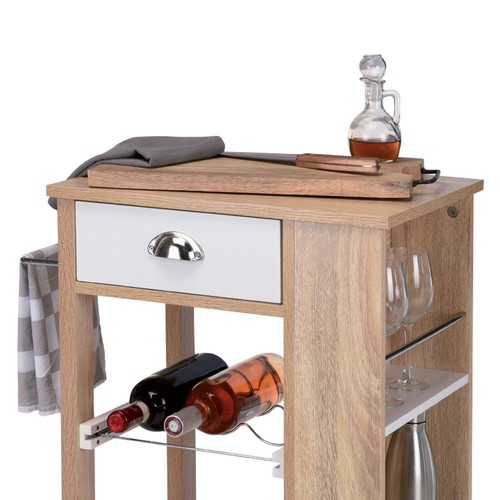 Wooden serving trolley - serving, food