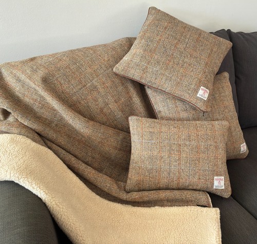 Harris tweed brown herringbone - harris,