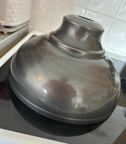 Grey metal bell shaped - metal, bell-shaped