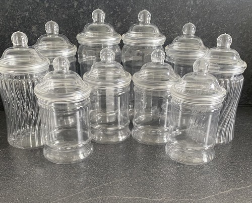 X10 victorian plastic jars - plastic,