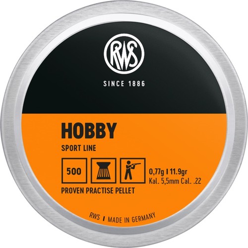 Rws hobby air pellets tin - .22,