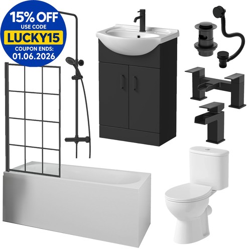 Complete bathroom suite - complete,