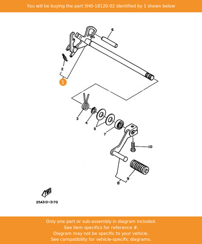 Yamaha shift lever assy - shift,