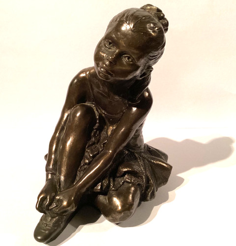 Ballerina cold cast - cold, bronze