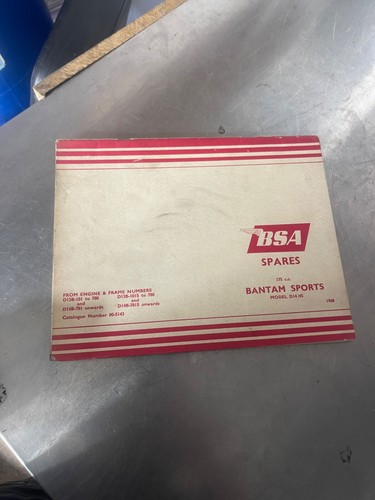 Bsa instruction spares spare - instruction,