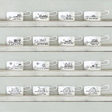 Porcelain Handled Boxed Tea Light Holder, Keepsake Birthday Gift, Choose Message