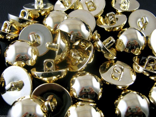 Round gold domed buttons - domed,