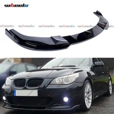 FOR BMW 5 SERIES E60 E61 M SPORT GLOSS BLACK FRONT SPLITTER SPOILER 2004-2010 UK