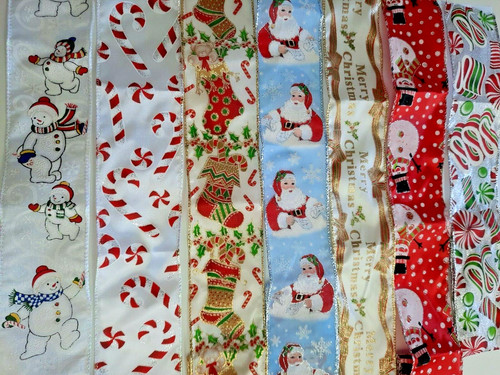 Wired christmas ribbon - ribbon, 60mm