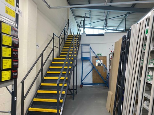 New mezzanine floor staircase - new,