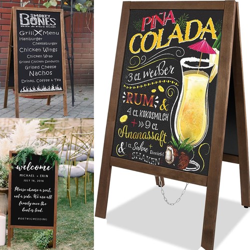 Double sided wooden blackboard - double,