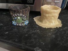 Rubber Latex Mould To Make Fairy Door Log Plant Pot Garden Ornament Mold Craft