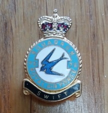 Original Vintage RAF 72 Squadron "Swift" Enamel Badge Royal Air Force HW Miller