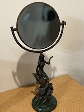 Aluminum Mermaid & Dolphin 18" x 5" x 5” Aluminum Marble Mirror