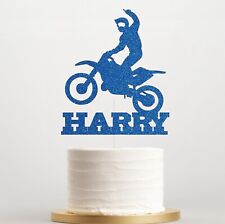 Motorbike Cake Topper Personalised Biker Birthday Cake Topper With Any Name UK
