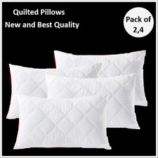 Quilted Pillows 2x 4x Pack Hotel Quality Bounce Back Deep Filled Pillows 29x19''