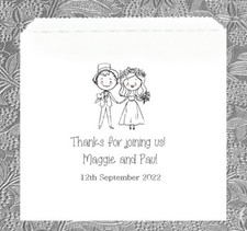 Wedding Sweet Bags, White or