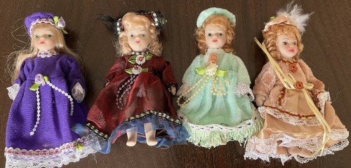 Vintage porcelain dolls - vintage, x4