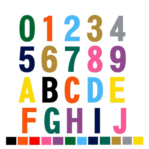 Large house numbers letters - numbers,